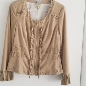 CACHE FAUX SUEDE BLAZER.  SIZE L